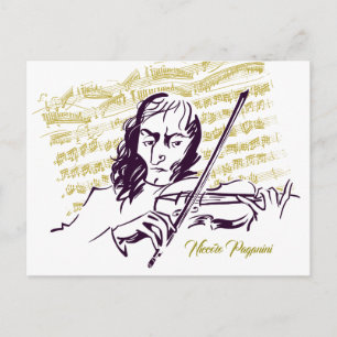 Niccolo Paganini Postkarte