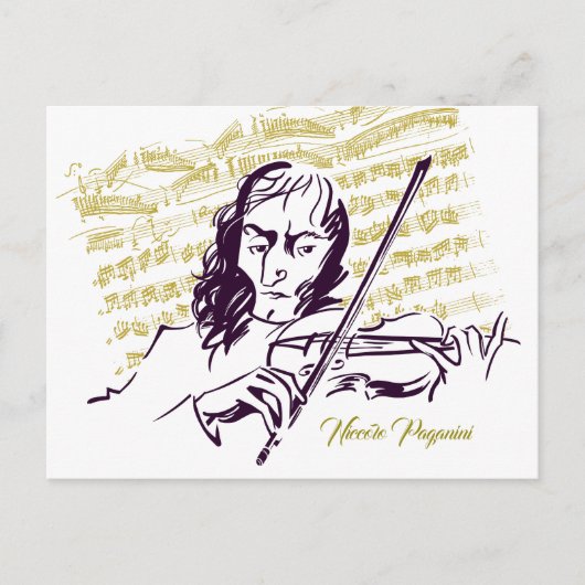 Niccolo Paganini Postkarte (Vorderseite)