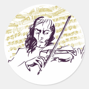 Niccolo Paganini Runder Aufkleber