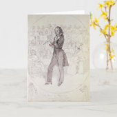 Niccolo Paganini, Violinist Karte (Gelbe Blume)