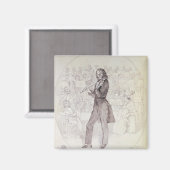 Niccolo Paganini, Violinist Magnet (Vorderseite/Rückseite)