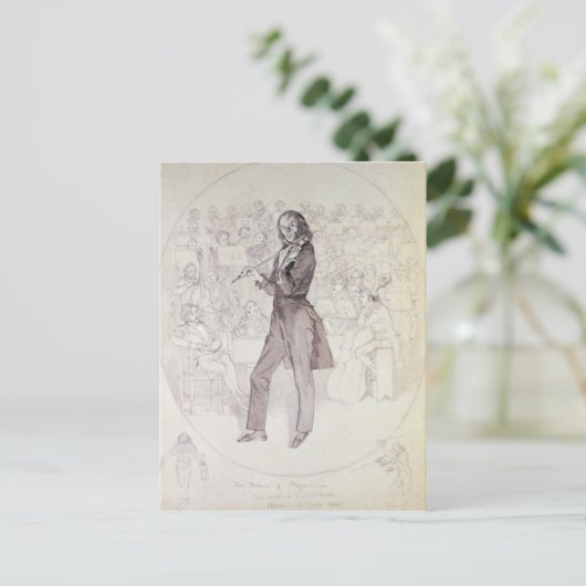 Niccolo Paganini, Violinist Postkarte (Stehend Vorderseite)