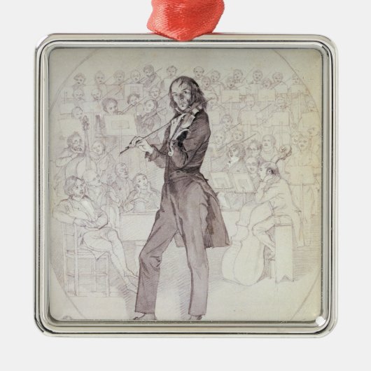 Niccolo Paganini, Violinist Silbernes Ornament (Vorne)