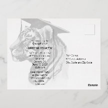 Nice Abschluss Foil Foto Einladung Postkarte