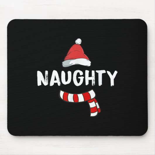Nice And Naughty Shirt Matching Christmas Pajamas Mousepad (Vorne)