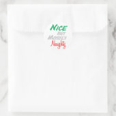 Nice-and-Naughty-Sticker Runder Aufkleber (Tasche)