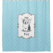 Nice Angel Old English Sheepdog (Grau 1) - Niedlic Duschvorhang (Vorderseite)