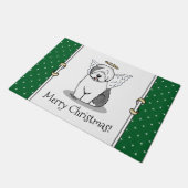 Nice Angel Old English Sheepdog (Grau 1) - Niedlic Fußmatte (Schrägansicht)