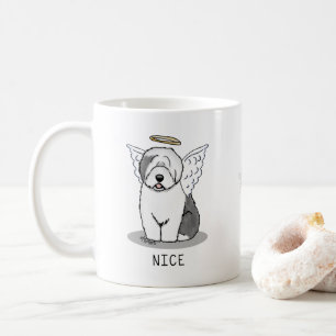 Nice Angel Old English Sheepdog (Grau 1) - Niedlic Kaffeetasse