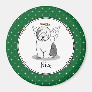 Nice Angel Old English Sheepdog (Grau 1) - Niedlic Magnet
