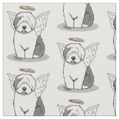 Nice Angel Old English Sheepdog (Grau 1) - Niedlic Stoff (Nahaufnahme)