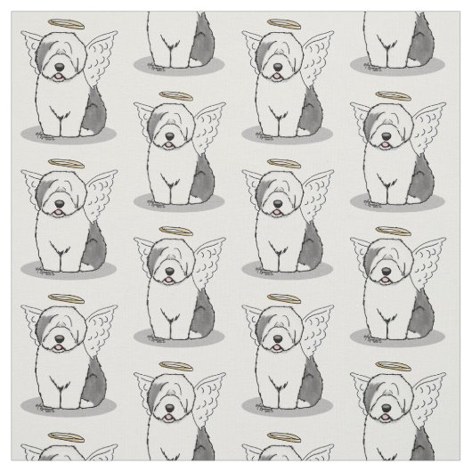 Nice Angel Old English Sheepdog (Grau 1) - Niedlic Stoff (Muster)
