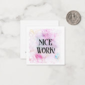 *~* NICE ARBEIT! AP62 Relationship Flat Note Card Mitteilungskarte (Vorderseite/Rückseite Beispiel)