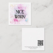 *~* NICE ARBEIT! AP62 Relationship Flat Note Card Mitteilungskarte (Vorne/Hinten)