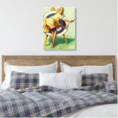 Nice Archery Shot - Retro Button Up Girl Leinwanddruck (Insitu (Schlafzimmer))