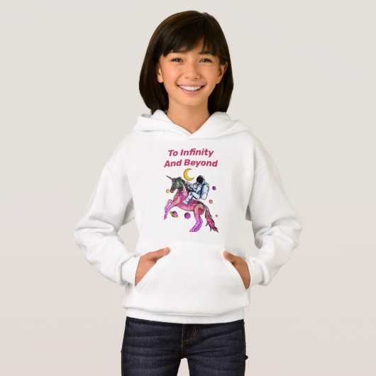 Nice Astronaut Ride Space Unicorn Pferd Hoodie (Vorne ganz)