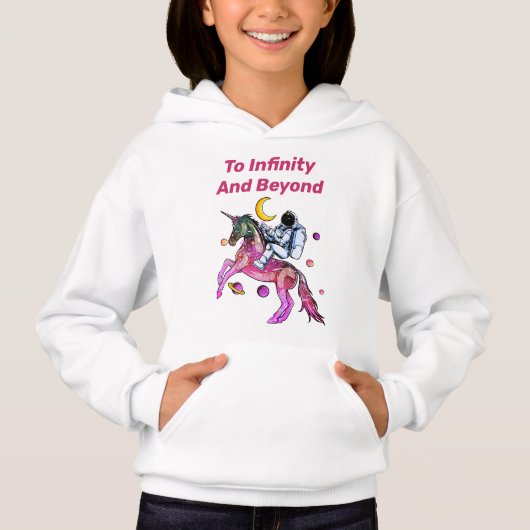 Nice Astronaut Ride Space Unicorn Pferd Hoodie (Vorderseite)
