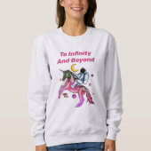 Nice Astronaut Ride Space Unicorn Pferd Sweatshirt (Vorderseite)
