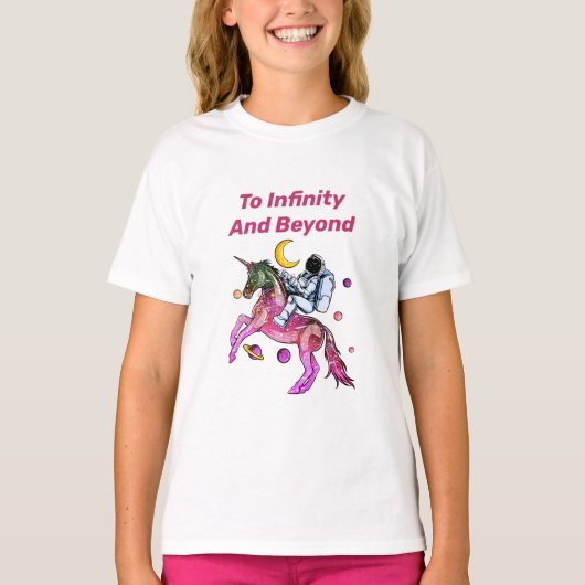 Nice Astronaut Ride Space Unicorn Pferd T-Shirt (Vorderseite)