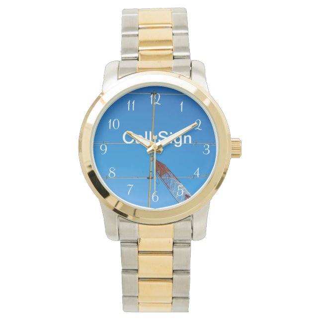 Nice Beam Antenna und Call Sign Armbanduhr (Vorderseite)