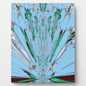 Nice Beautiful Aqua Phantastisches Blumenmuseum Fotoplatte (Vorderseite)