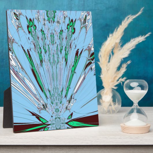 Nice Beautiful Aqua Phantastisches Blumenmuseum Fotoplatte (Seite)