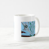 Nice Beautiful Aqua Phantastisches Blumenmuseum Kaffeetasse (VorderseiteRechts)