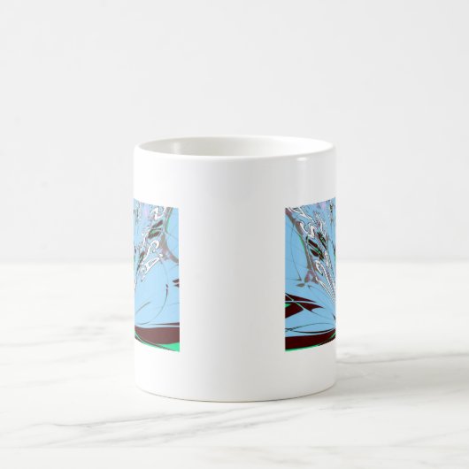 Nice Beautiful Aqua Phantastisches Blumenmuseum Kaffeetasse (Mittel)