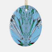 Nice Beautiful Aqua Phantastisches Blumenmuseum Keramik Ornament (Rechts)