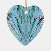 Nice Beautiful Aqua Phantastisches Blumenmuseum Keramik Ornament (Rechts)