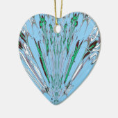 Nice Beautiful Aqua Phantastisches Blumenmuseum Keramik Ornament (Links)