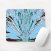 Nice Beautiful Aqua Phantastisches Blumenmuseum Mousepad (Mit Mouse)