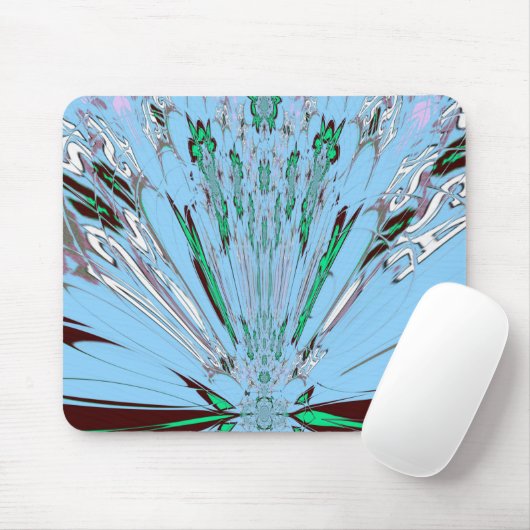 Nice Beautiful Aqua Phantastisches Blumenmuseum Mousepad (Mit Mouse)