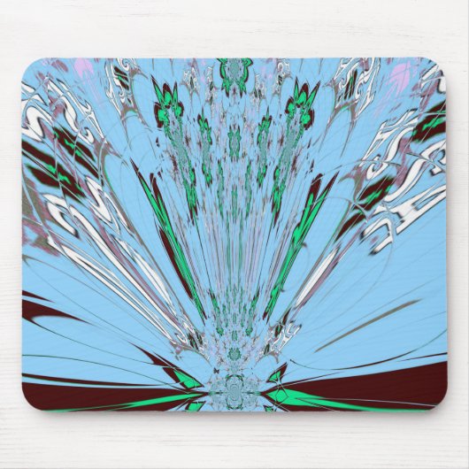 Nice Beautiful Aqua Phantastisches Blumenmuseum Mousepad (Vorne)