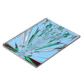 Nice Beautiful Aqua Phantastisches Blumenmuseum Notizblock (Linke Seite)