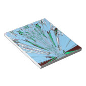 Nice Beautiful Aqua Phantastisches Blumenmuseum Notizblock (angewinkelt)