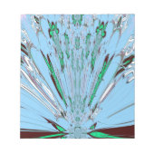 Nice Beautiful Aqua Phantastisches Blumenmuseum Notizblock (Vorderseite)