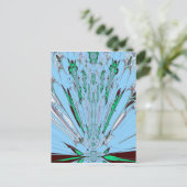 Nice Beautiful Aqua Phantastisches Blumenmuseum Postkarte (Stehend Vorderseite)