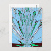 Nice Beautiful Aqua Phantastisches Blumenmuseum Postkarte (Vorne/Hinten)