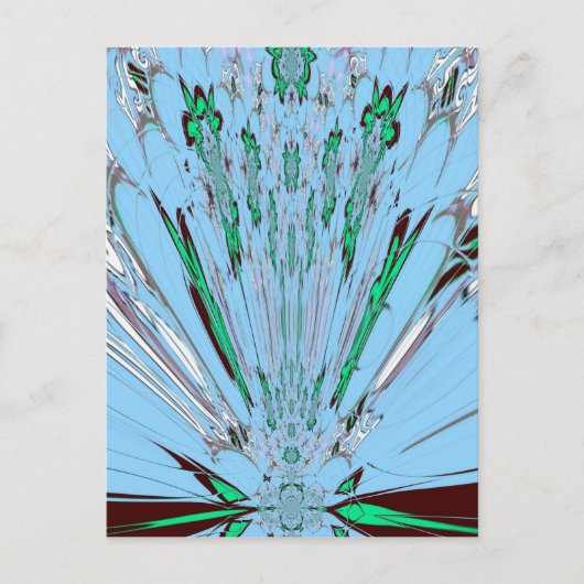Nice Beautiful Aqua Phantastisches Blumenmuseum Postkarte (Vorderseite)