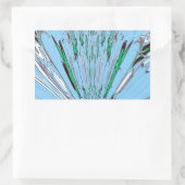 Nice Beautiful Aqua Phantastisches Blumenmuseum Rechteckiger Aufkleber (Tasche)