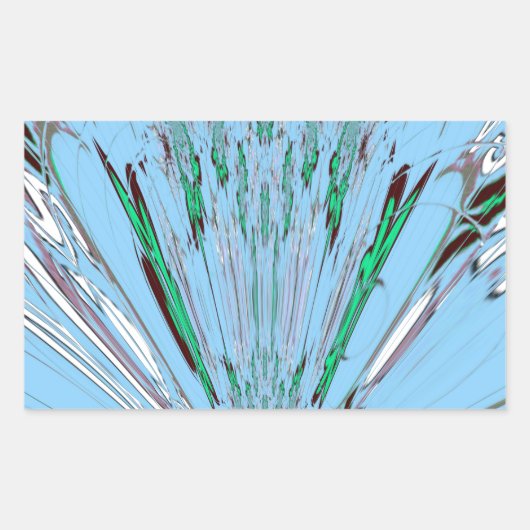 Nice Beautiful Aqua Phantastisches Blumenmuseum Rechteckiger Aufkleber (Vorderseite)