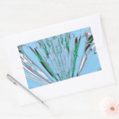 Nice Beautiful Aqua Phantastisches Blumenmuseum Rechteckiger Aufkleber (Umschlag)