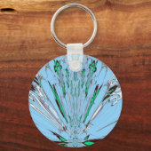 Nice Beautiful Aqua Phantastisches Blumenmuseum Schlüsselanhänger (Vorderseite)