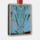 Nice Beautiful Aqua Phantastisches Blumenmuseum Silbernes Ornament (Rechts)