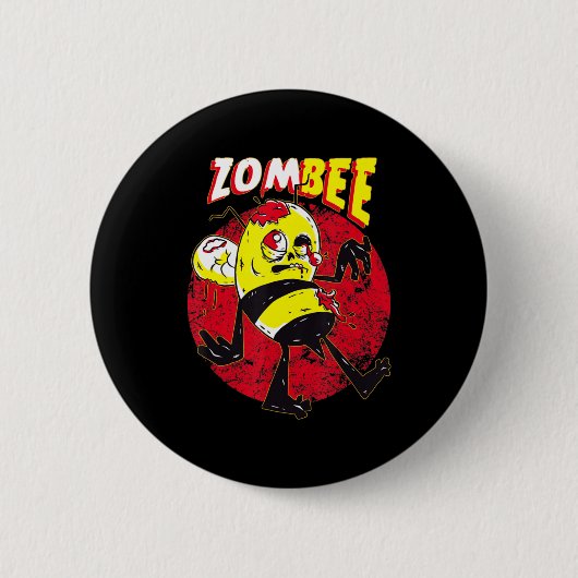 Nice Beekeeping Zombie Honeybee Zombee Beekeeper Button (Vorderseite)