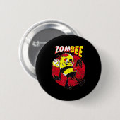 Nice Beekeeping Zombie Honeybee Zombee Beekeeper Button (Vorne & Hinten)