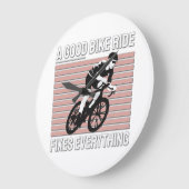 Nice Bike Rider Design - Eine gute Rad-Ride-Korrek Große Wanduhr (Winkel)
