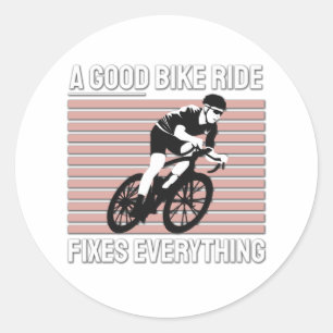 Nice Bike Rider Design - Eine gute Rad-Ride-Korrek Runder Aufkleber