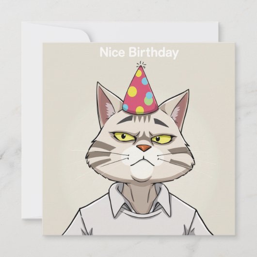 Nice Birthday Card - Cat Edition Karte (Vorderseite)